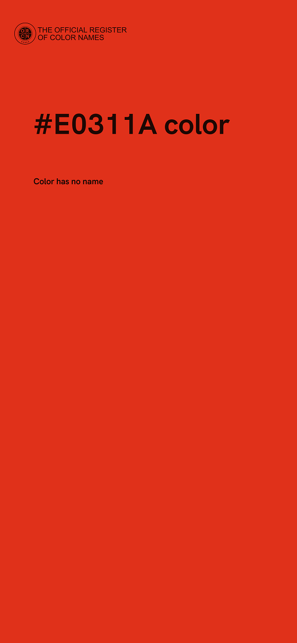 #E0311A color image