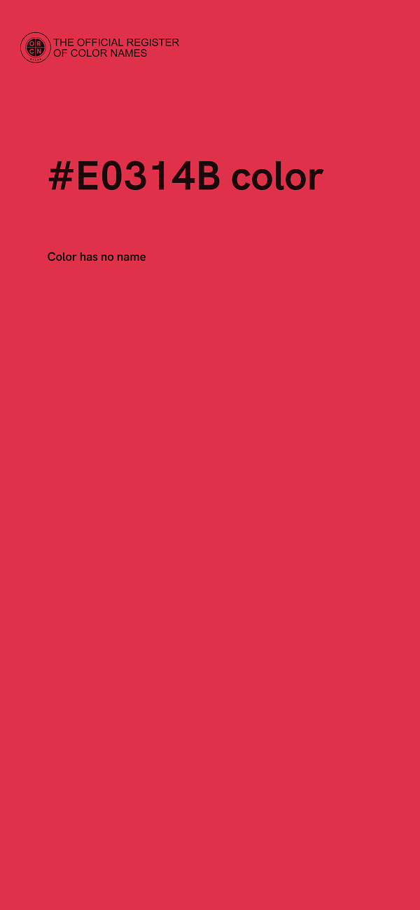 #E0314B color image