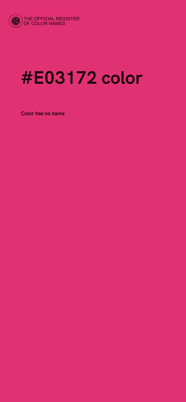 #E03172 color image