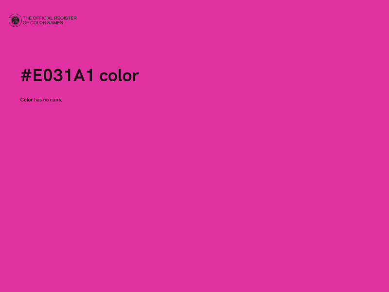 #E031A1 color image