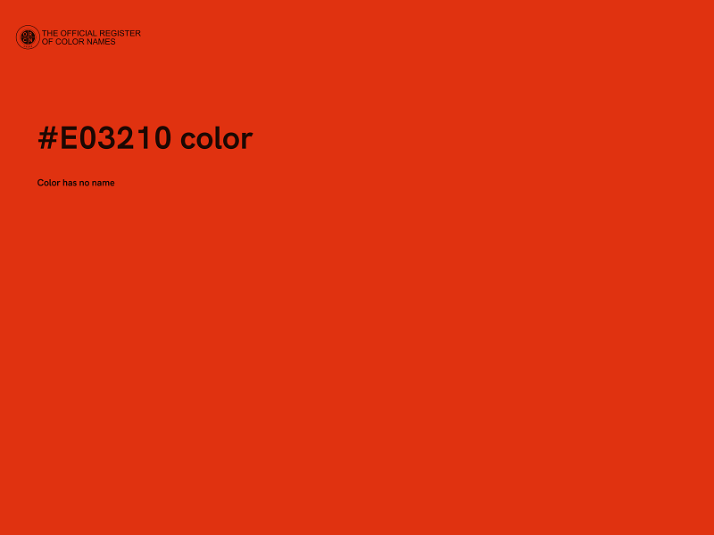 #E03210 color image