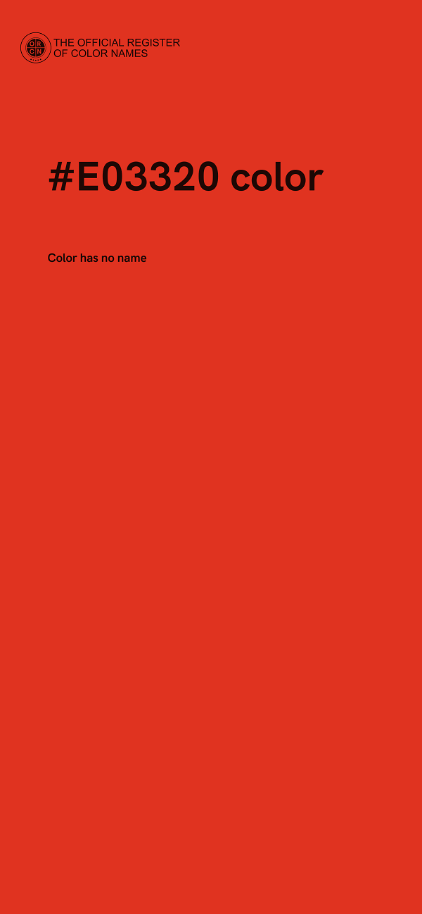 #E03320 color image