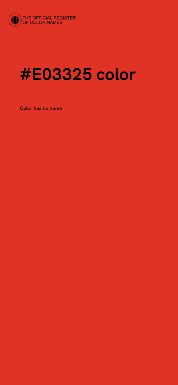 #E03325 color image