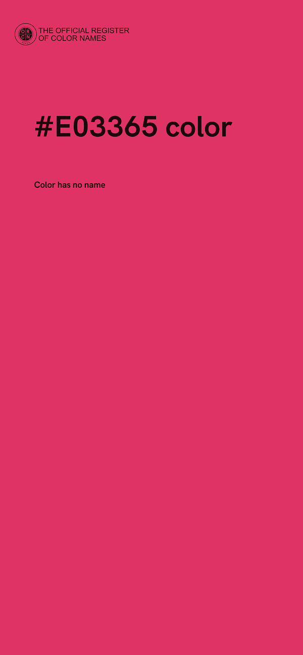 #E03365 color image