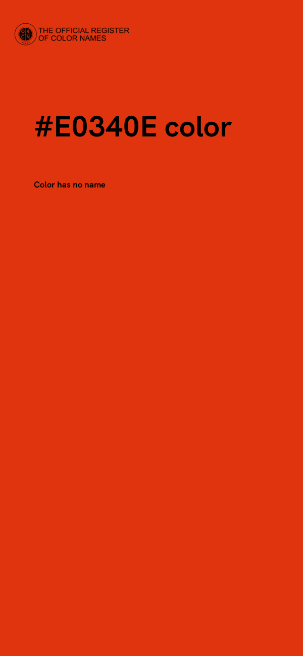 #E0340E color image