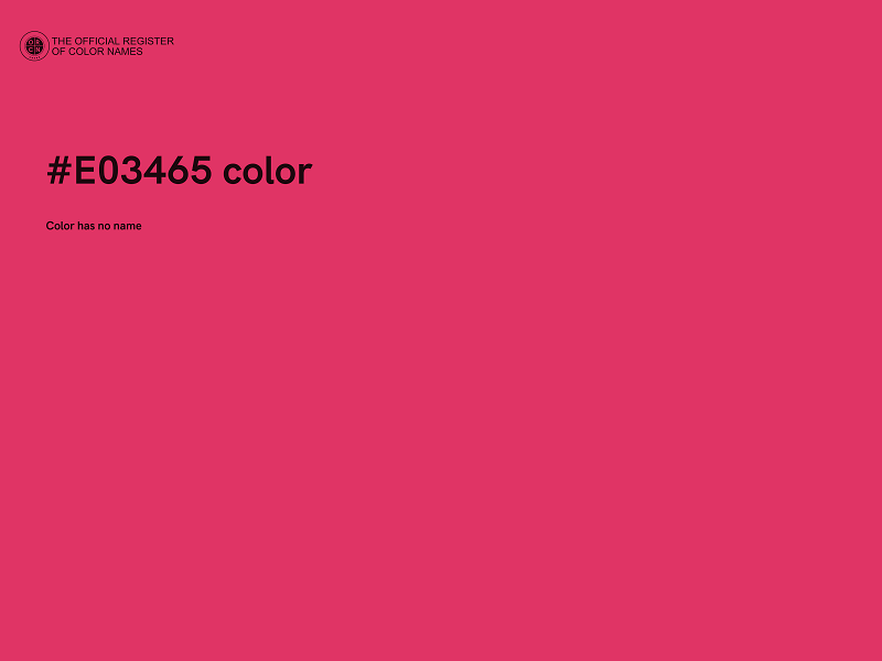 #E03465 color image