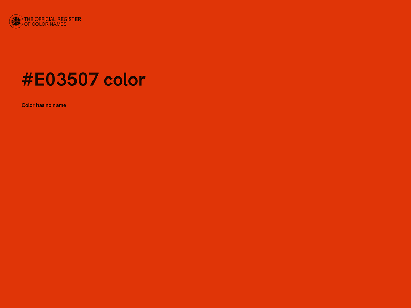 #E03507 color image