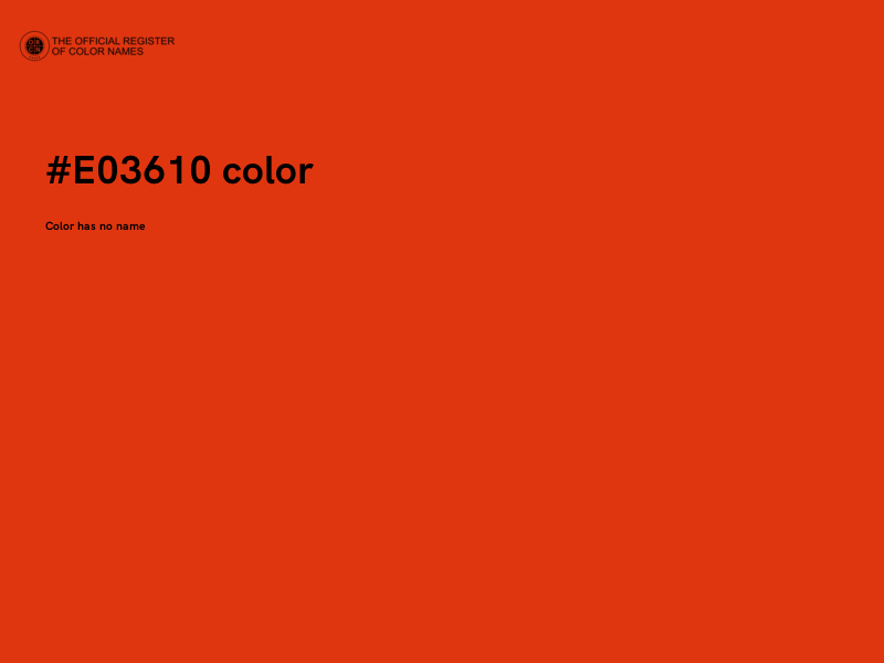 #E03610 color image