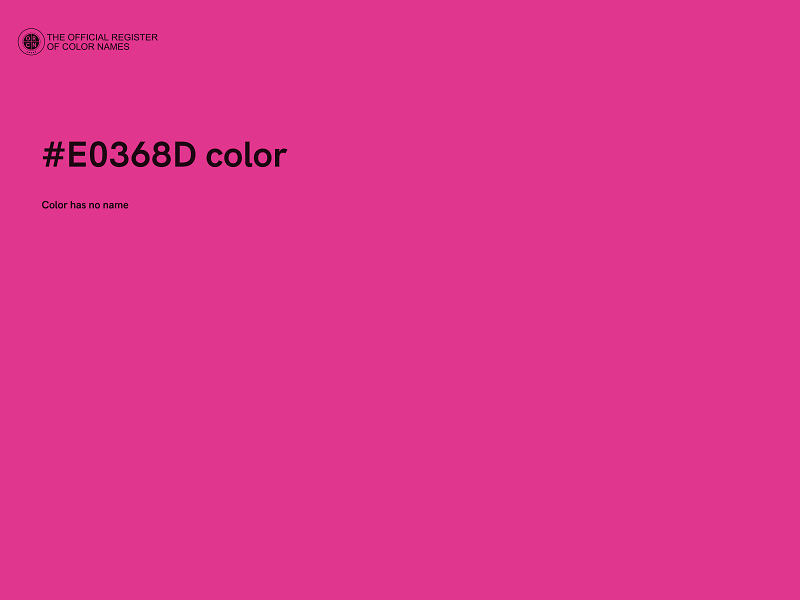 #E0368D color image