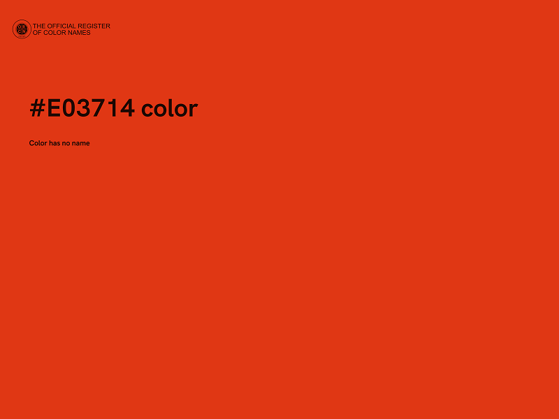 #E03714 color image