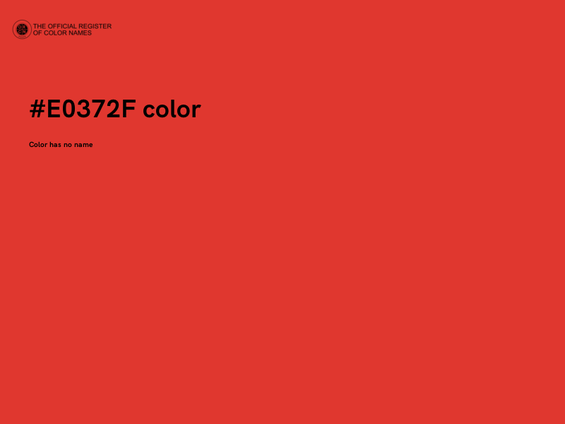 #E0372F color image