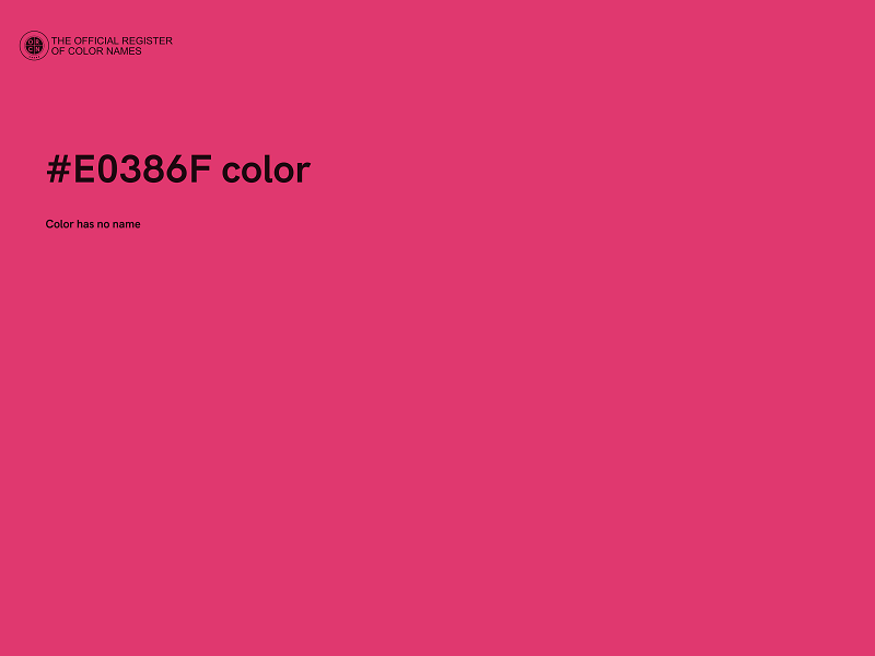 #E0386F color image