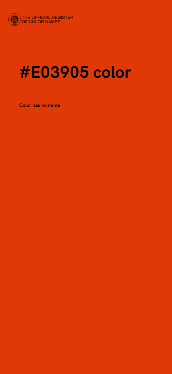 #E03905 color image
