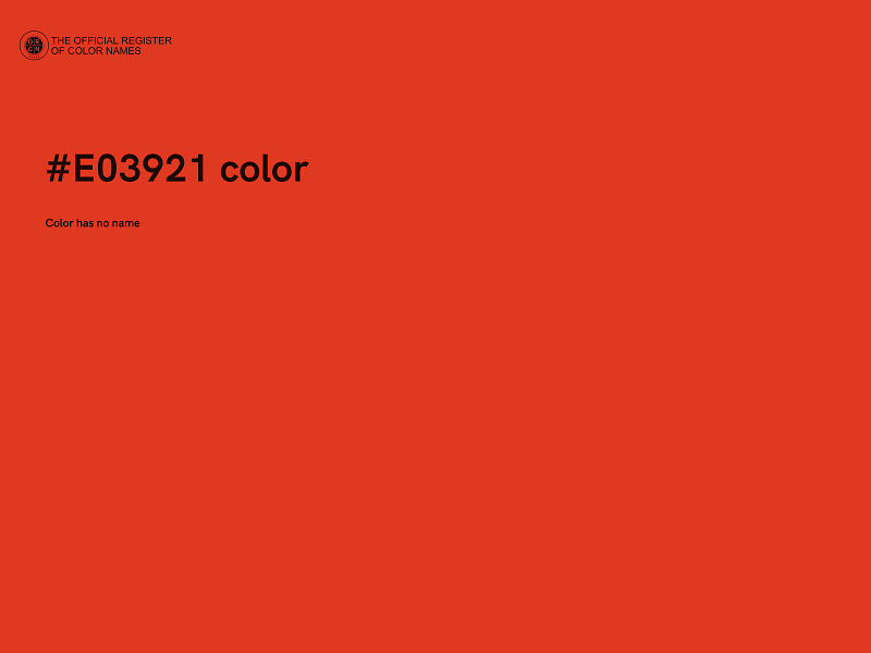 #E03921 color image