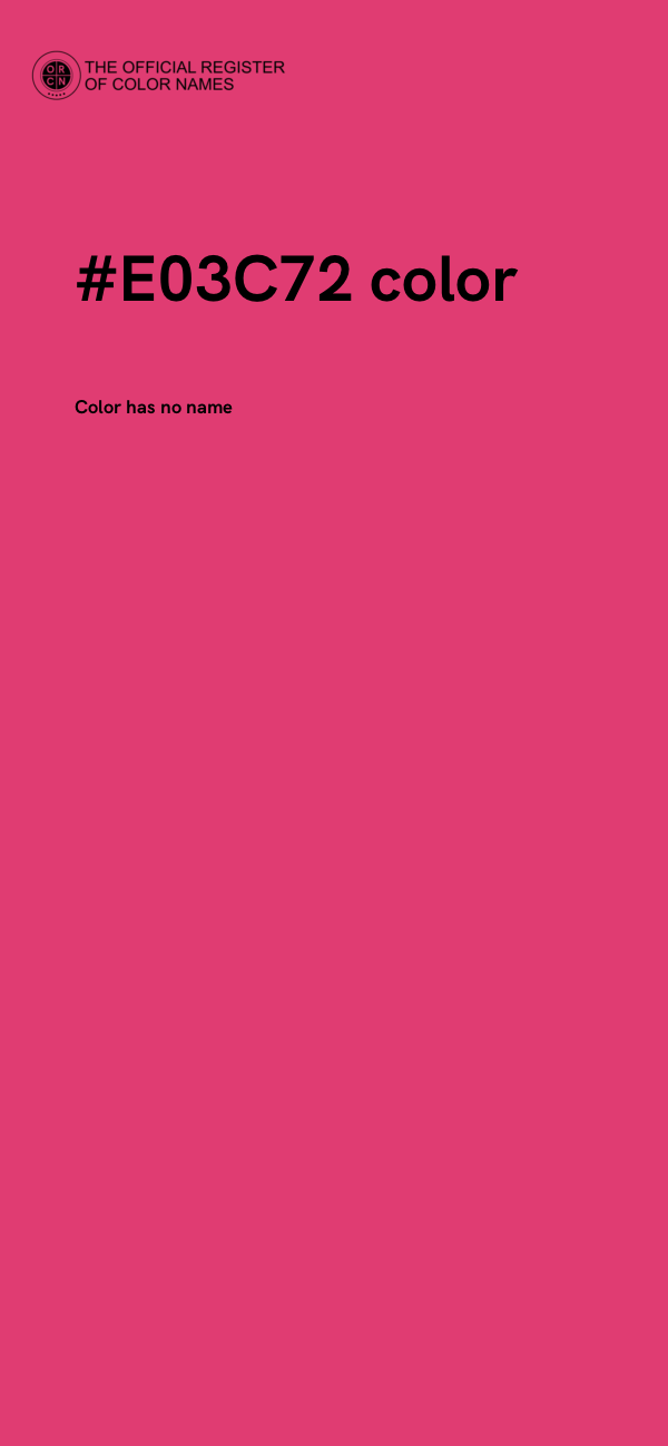 #E03C72 color image
