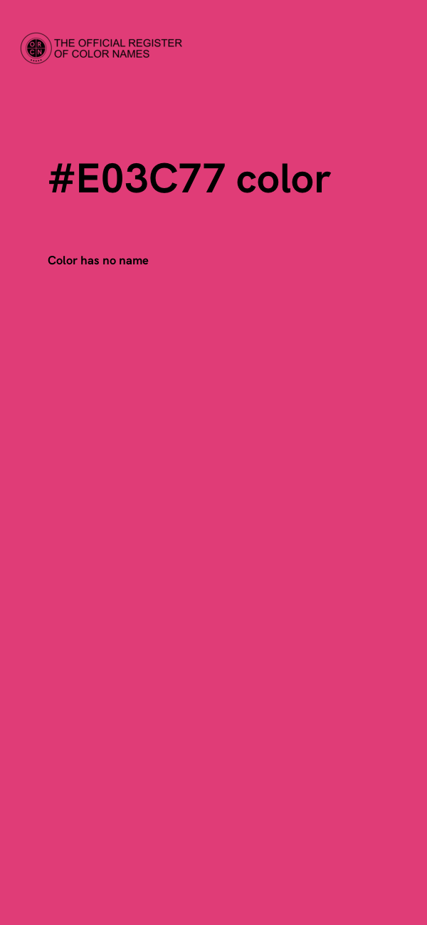 #E03C77 color image