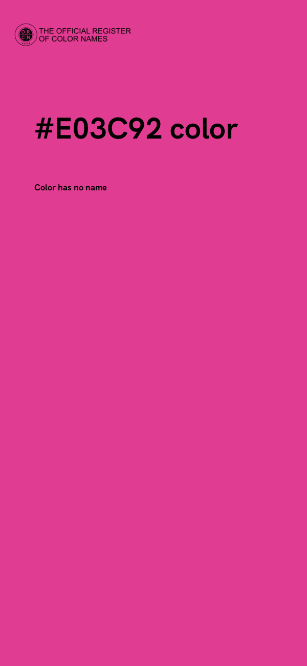 #E03C92 color image