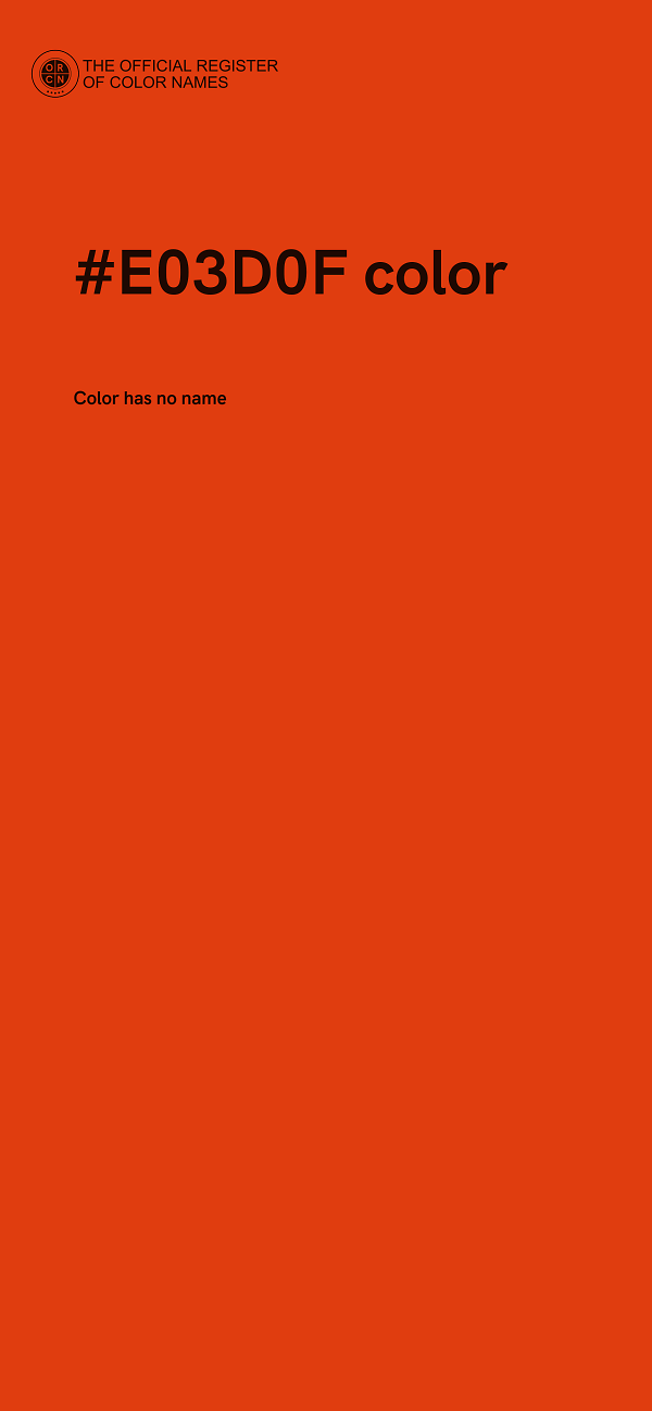 #E03D0F color image