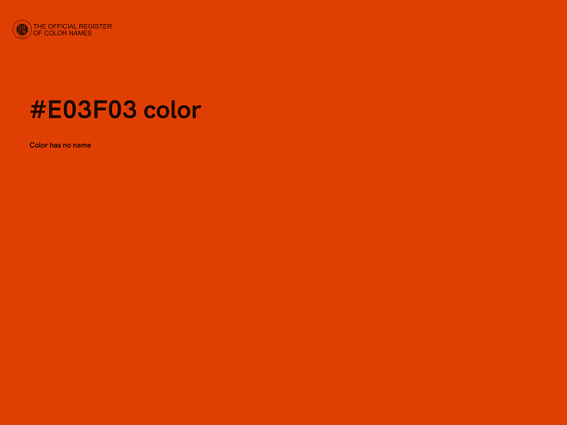 #E03F03 color image