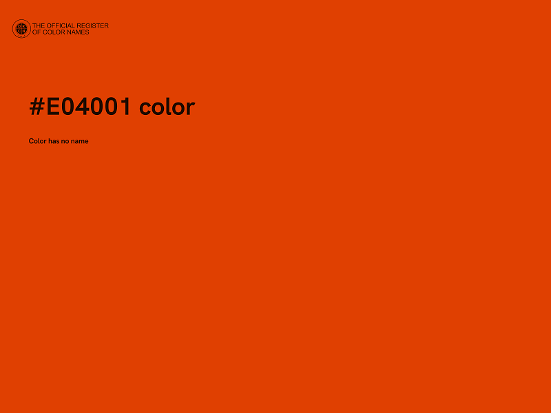 #E04001 color image