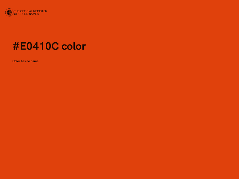 #E0410C color image