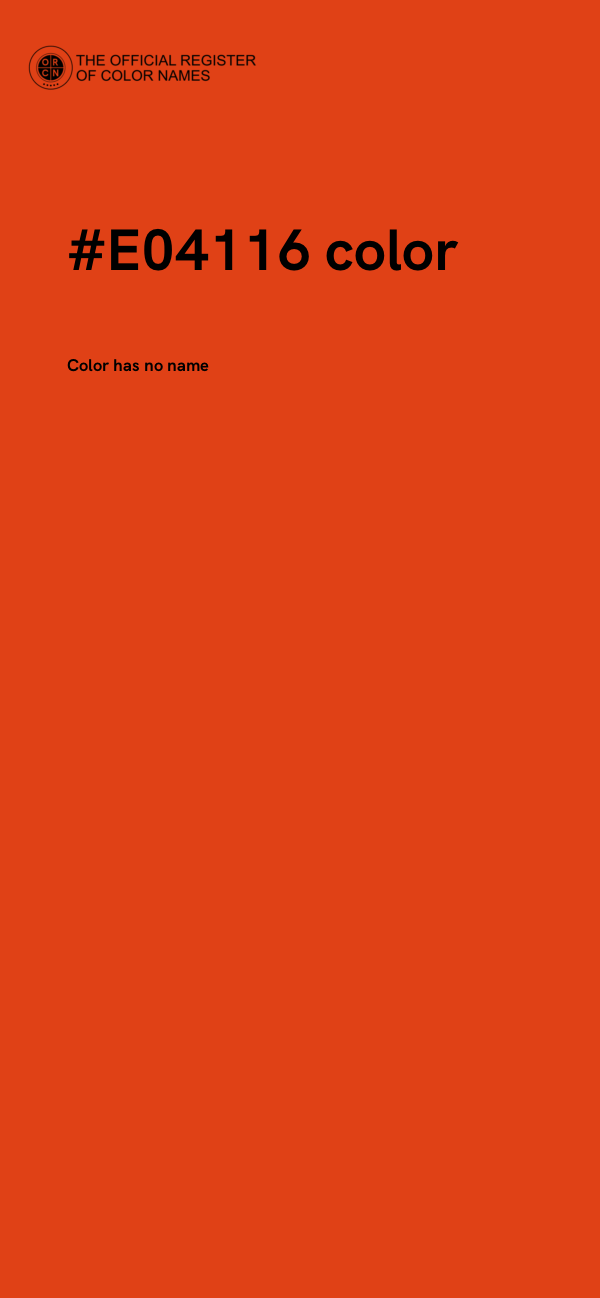 #E04116 color image
