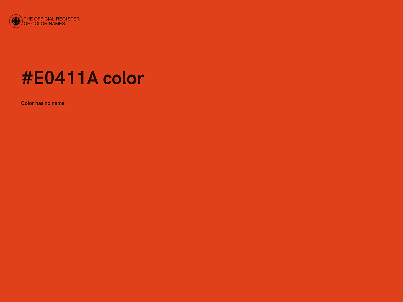 #E0411A color image