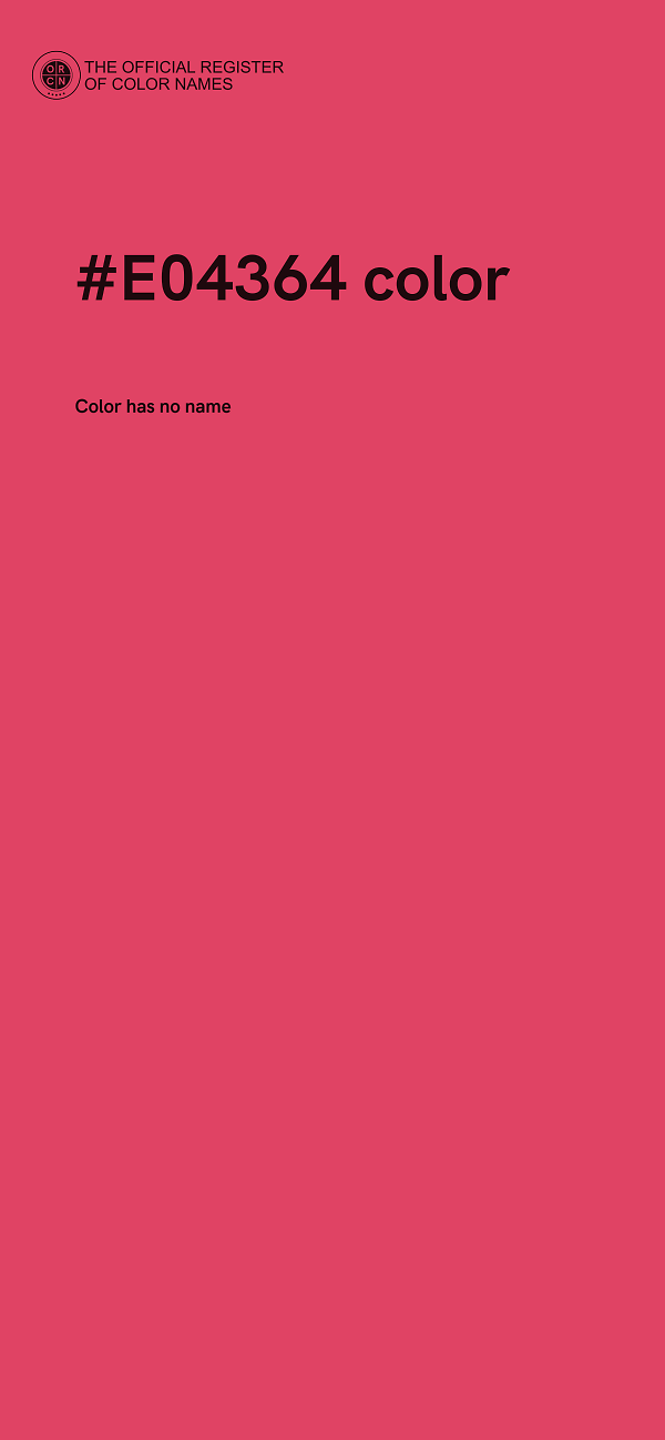 #E04364 color image