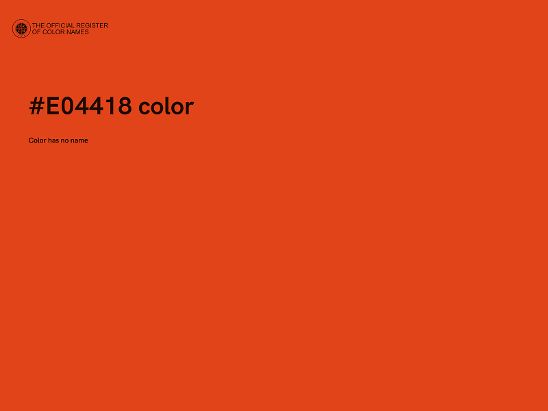 #E04418 color image