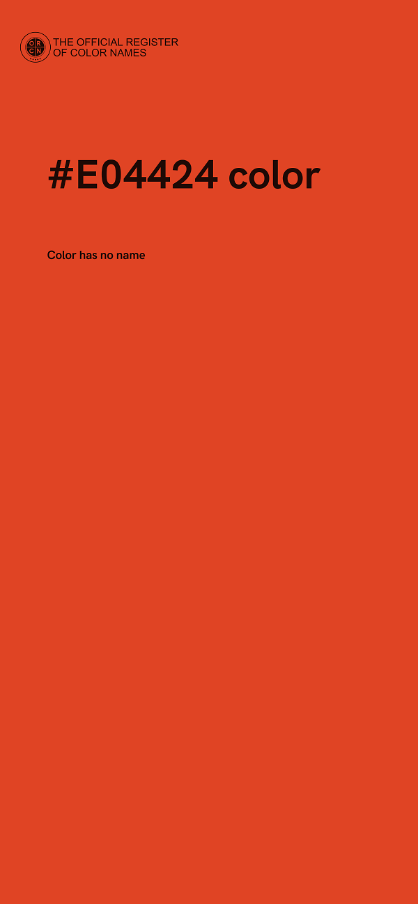 #E04424 color image