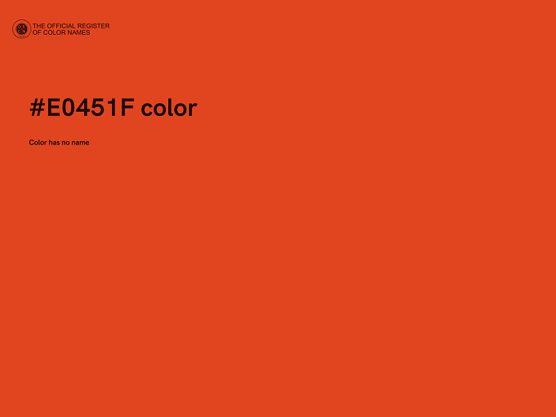 #E0451F color image