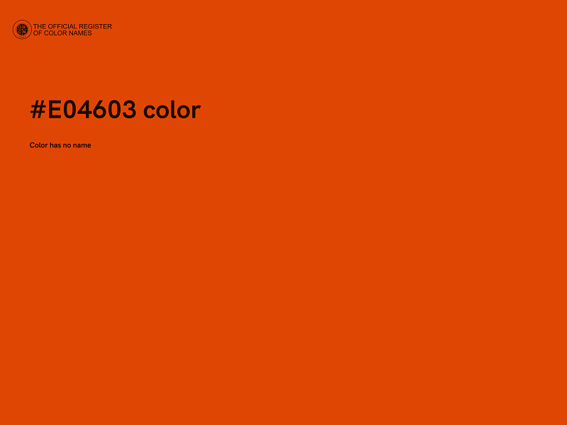 #E04603 color image