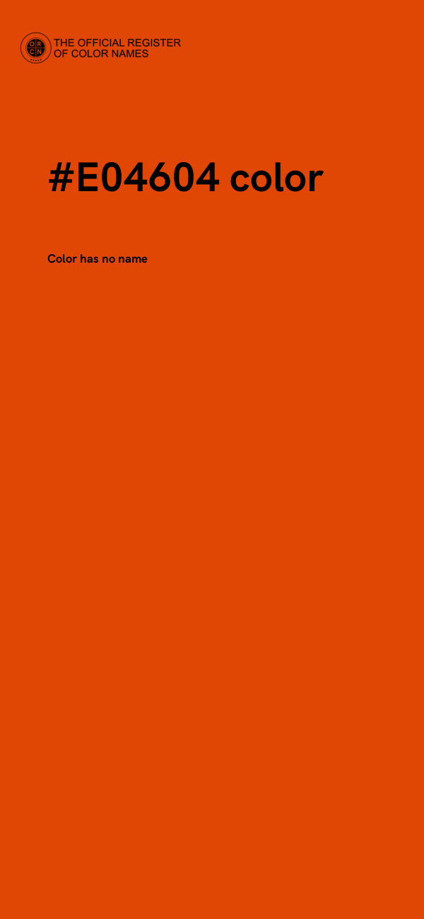 #E04604 color image