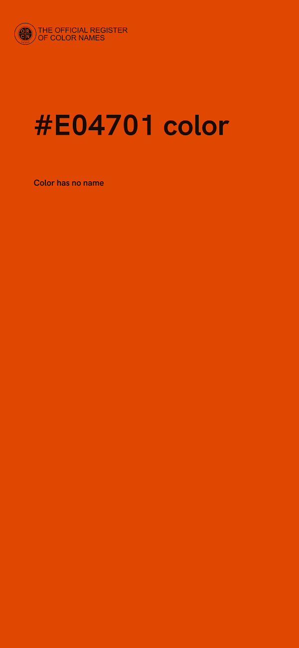 #E04701 color image