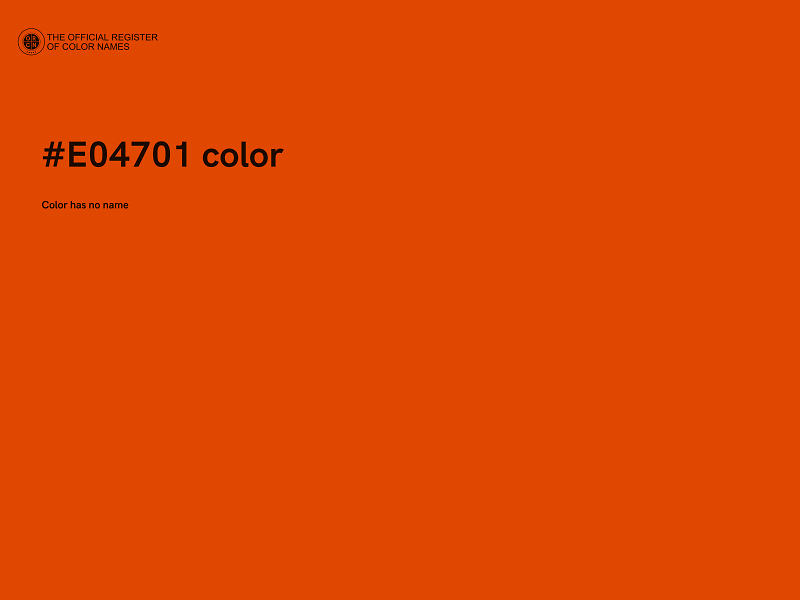 #E04701 color image