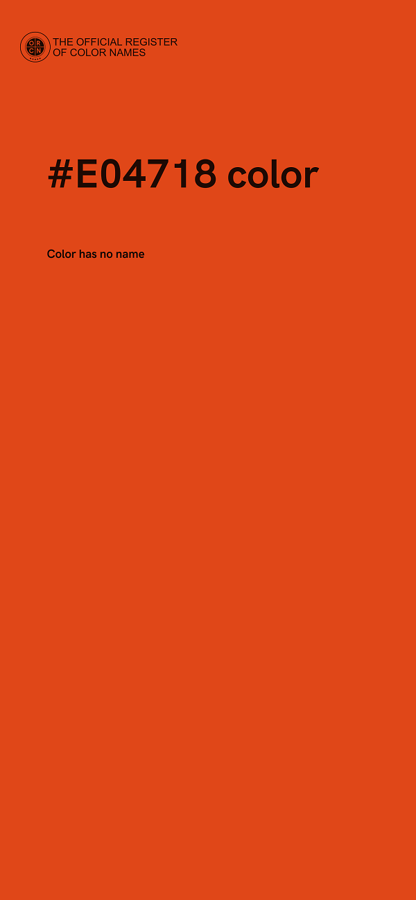 #E04718 color image