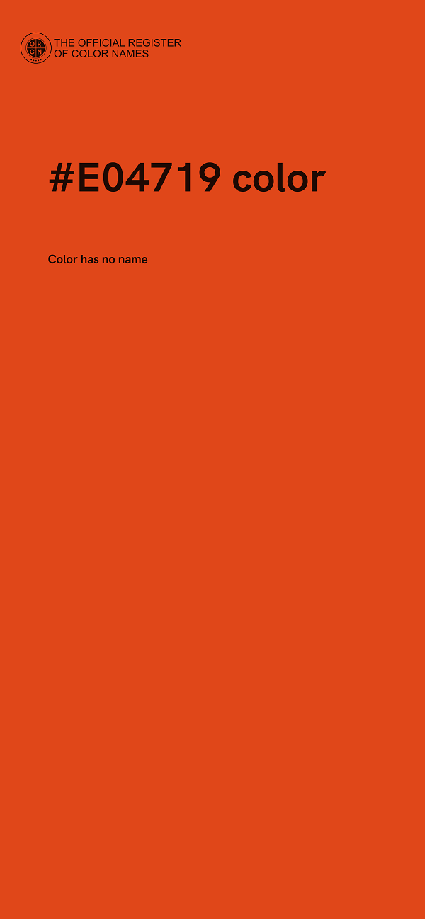 #E04719 color image