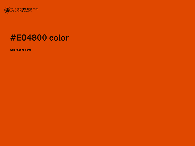 #E04800 color image