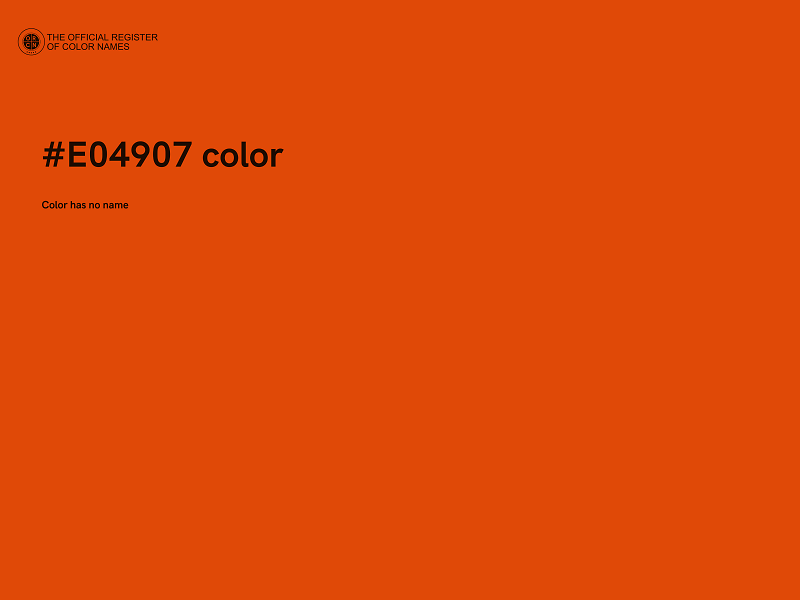 #E04907 color image