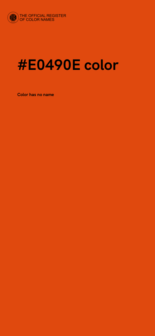 #E0490E color image