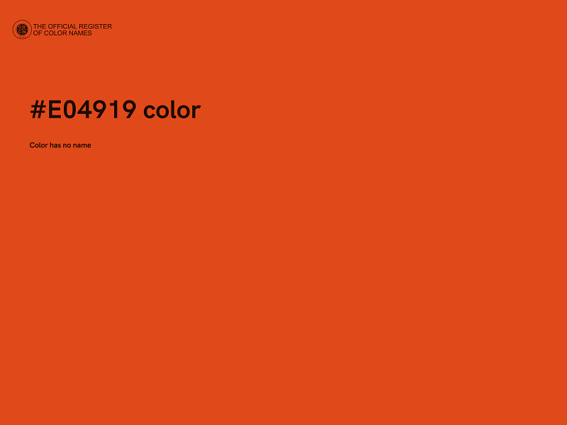 #E04919 color image