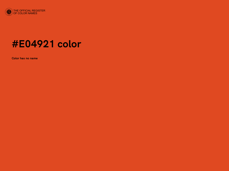#E04921 color image