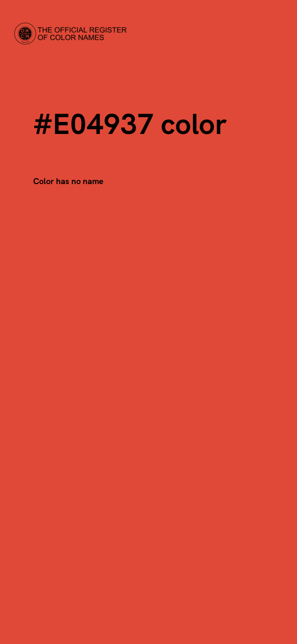 #E04937 color image