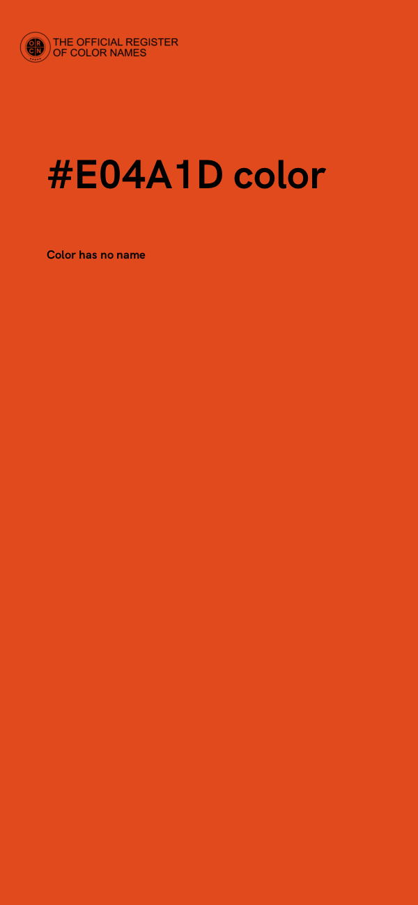 #E04A1D color image
