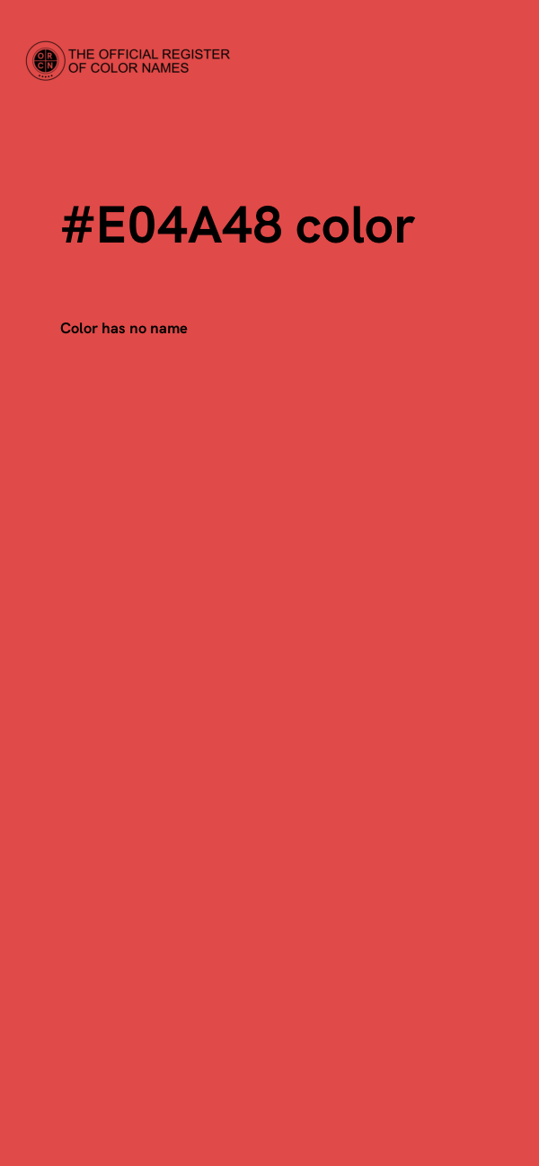 #E04A48 color image