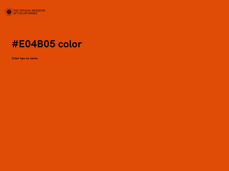 #E04B05 color image