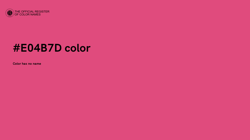 #E04B7D color image