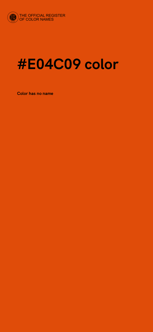 #E04C09 color image