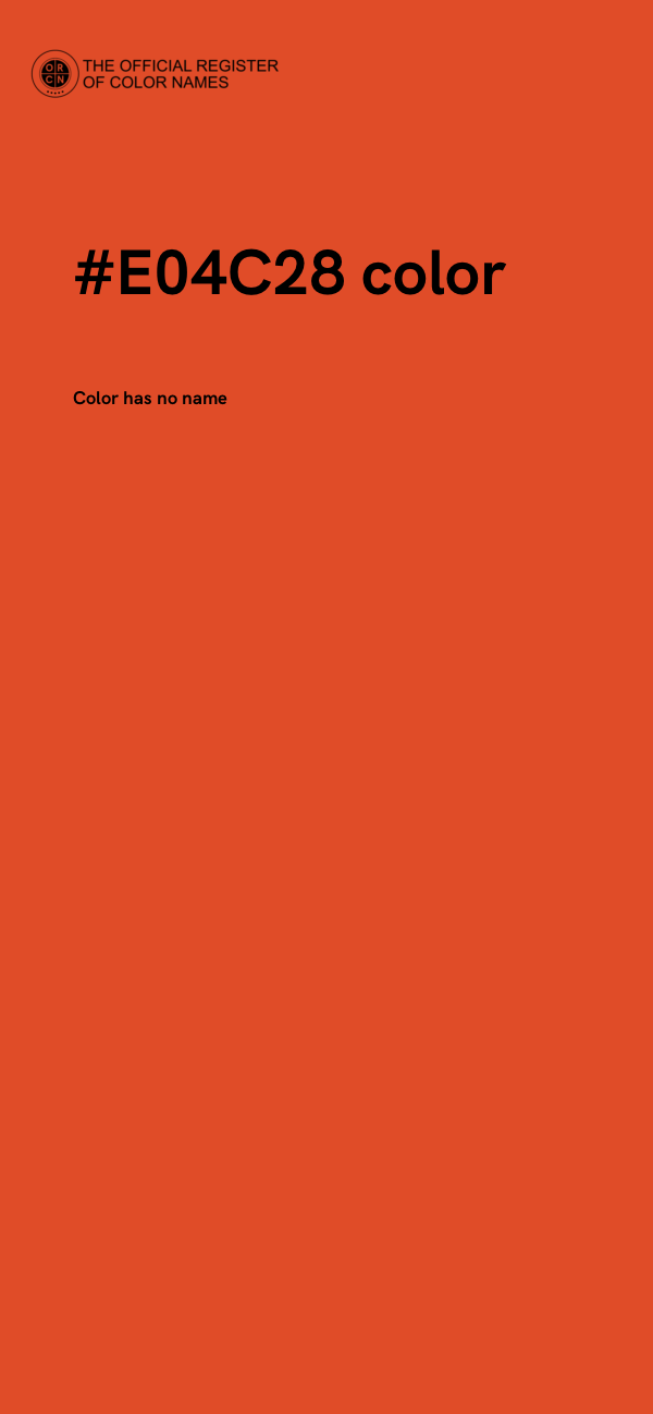 #E04C28 color image