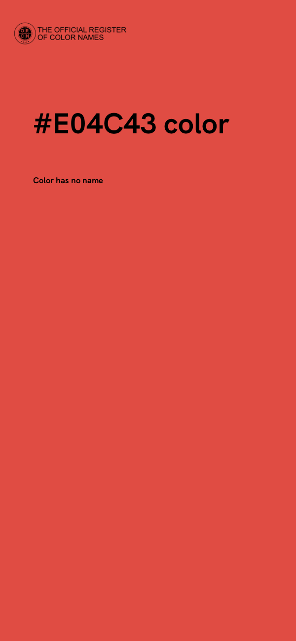 #E04C43 color image
